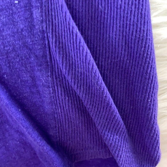 New York and company XS deep purple button up button front collared shirt blouse - Picture 7 of 17